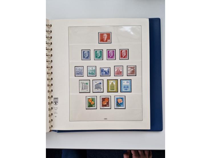 1945/87, vorwiegend postfrische bzw. gestempelte Sammlung, dabei Bund und Berlin doppelt, bis auf wenige jeweils komplett, au