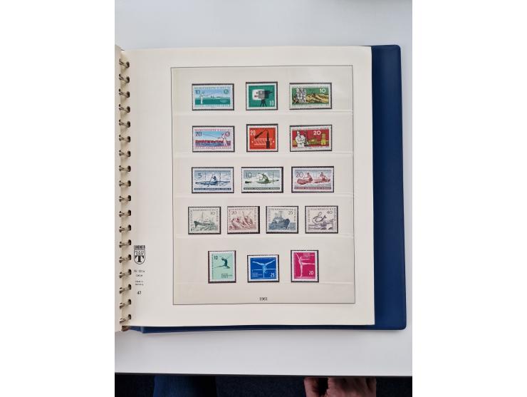 1945/87, vorwiegend postfrische bzw. gestempelte Sammlung, dabei Bund und Berlin doppelt, bis auf wenige jeweils komplett, au