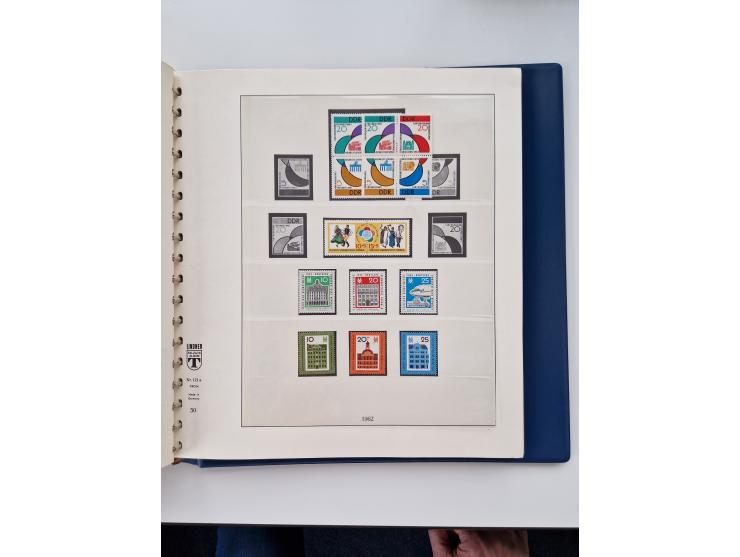 1945/87, vorwiegend postfrische bzw. gestempelte Sammlung, dabei Bund und Berlin doppelt, bis auf wenige jeweils komplett, au