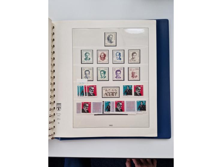 1945/87, vorwiegend postfrische bzw. gestempelte Sammlung, dabei Bund und Berlin doppelt, bis auf wenige jeweils komplett, au