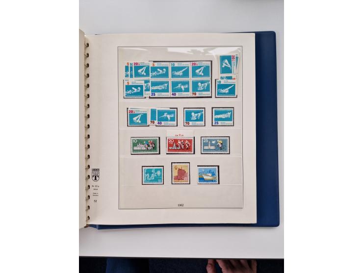 1945/87, vorwiegend postfrische bzw. gestempelte Sammlung, dabei Bund und Berlin doppelt, bis auf wenige jeweils komplett, au