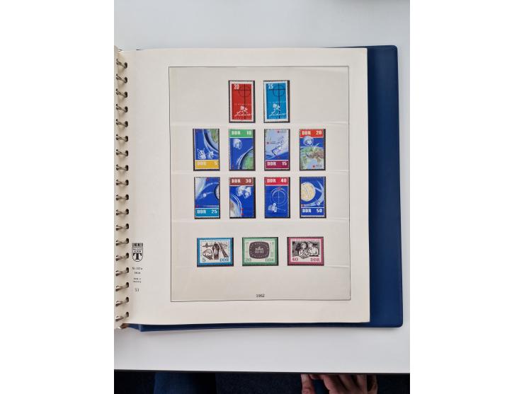 1945/87, vorwiegend postfrische bzw. gestempelte Sammlung, dabei Bund und Berlin doppelt, bis auf wenige jeweils komplett, au