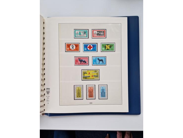 1945/87, vorwiegend postfrische bzw. gestempelte Sammlung, dabei Bund und Berlin doppelt, bis auf wenige jeweils komplett, au