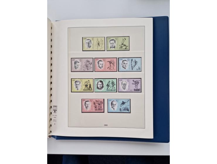 1945/87, vorwiegend postfrische bzw. gestempelte Sammlung, dabei Bund und Berlin doppelt, bis auf wenige jeweils komplett, au