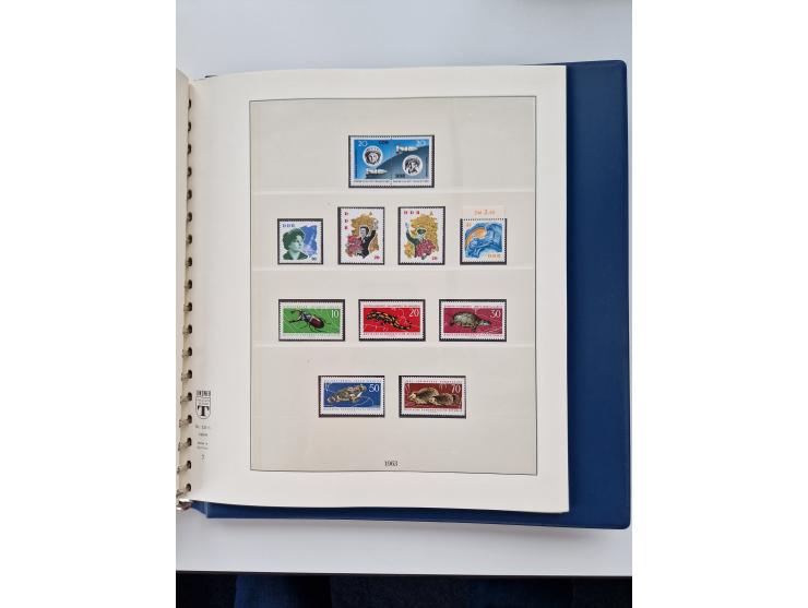 1945/87, vorwiegend postfrische bzw. gestempelte Sammlung, dabei Bund und Berlin doppelt, bis auf wenige jeweils komplett, au