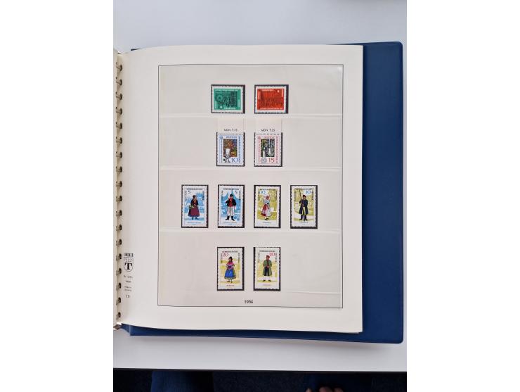 1945/87, vorwiegend postfrische bzw. gestempelte Sammlung, dabei Bund und Berlin doppelt, bis auf wenige jeweils komplett, au