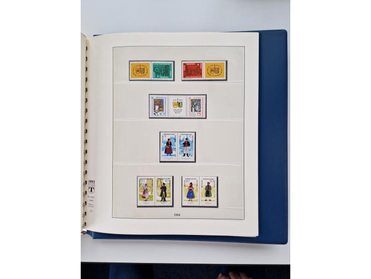 1945/87, vorwiegend postfrische bzw. gestempelte Sammlung, dabei Bund und Berlin doppelt, bis auf wenige jeweils komplett, au