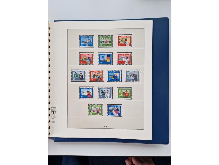 1945/87, vorwiegend postfrische bzw. gestempelte Sammlung, dabei Bund und Berlin doppelt, bis auf wenige jeweils komplett, au