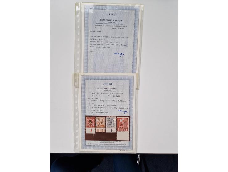 1945/87, vorwiegend postfrische bzw. gestempelte Sammlung, dabei Bund und Berlin doppelt, bis auf wenige jeweils komplett, au