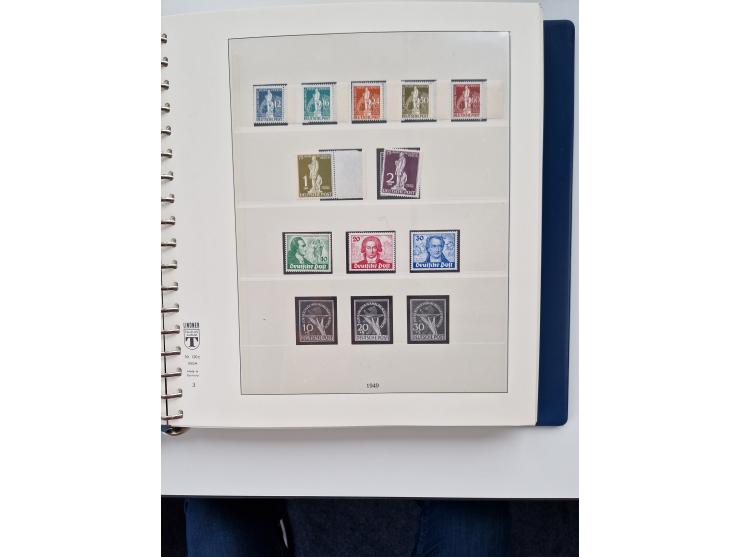 1945/87, vorwiegend postfrische bzw. gestempelte Sammlung, dabei Bund und Berlin doppelt, bis auf wenige jeweils komplett, au