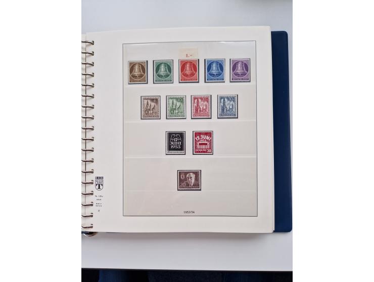 1945/87, vorwiegend postfrische bzw. gestempelte Sammlung, dabei Bund und Berlin doppelt, bis auf wenige jeweils komplett, au
