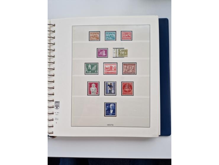 1945/87, vorwiegend postfrische bzw. gestempelte Sammlung, dabei Bund und Berlin doppelt, bis auf wenige jeweils komplett, au