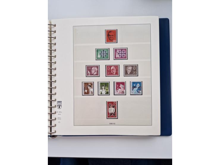 1945/87, vorwiegend postfrische bzw. gestempelte Sammlung, dabei Bund und Berlin doppelt, bis auf wenige jeweils komplett, au