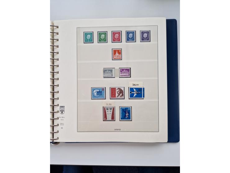 1945/87, vorwiegend postfrische bzw. gestempelte Sammlung, dabei Bund und Berlin doppelt, bis auf wenige jeweils komplett, au