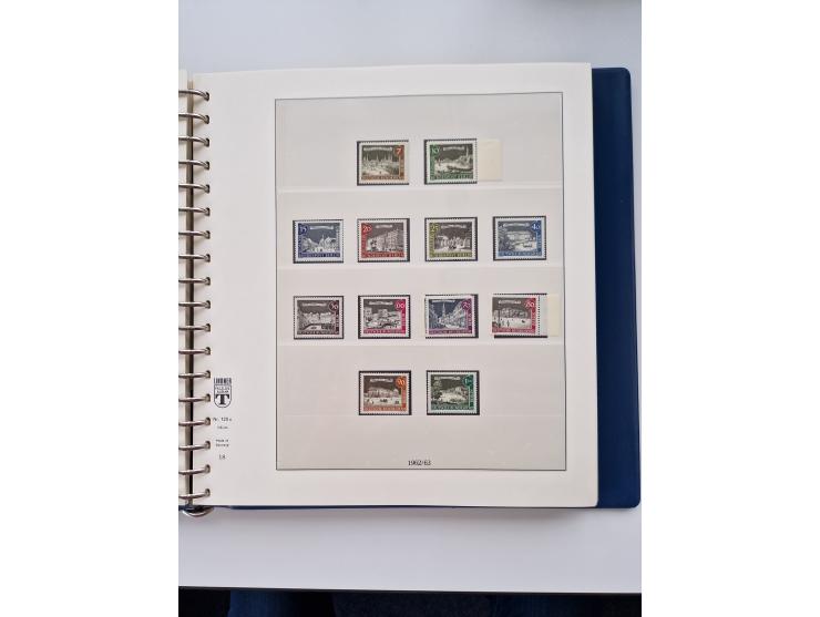 1945/87, vorwiegend postfrische bzw. gestempelte Sammlung, dabei Bund und Berlin doppelt, bis auf wenige jeweils komplett, au