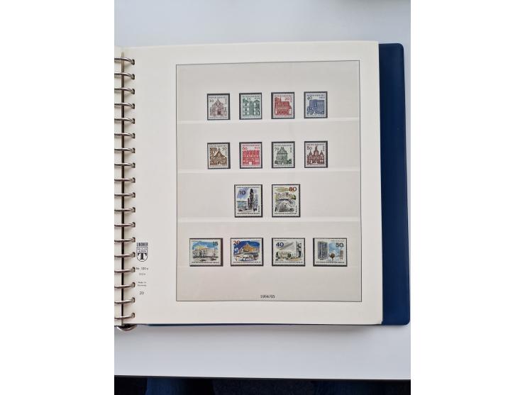 1945/87, vorwiegend postfrische bzw. gestempelte Sammlung, dabei Bund und Berlin doppelt, bis auf wenige jeweils komplett, au