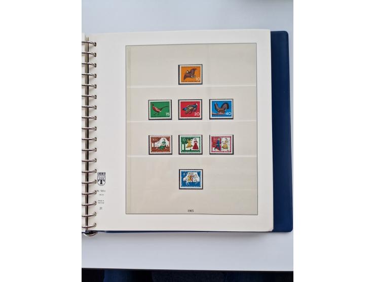 1945/87, vorwiegend postfrische bzw. gestempelte Sammlung, dabei Bund und Berlin doppelt, bis auf wenige jeweils komplett, au