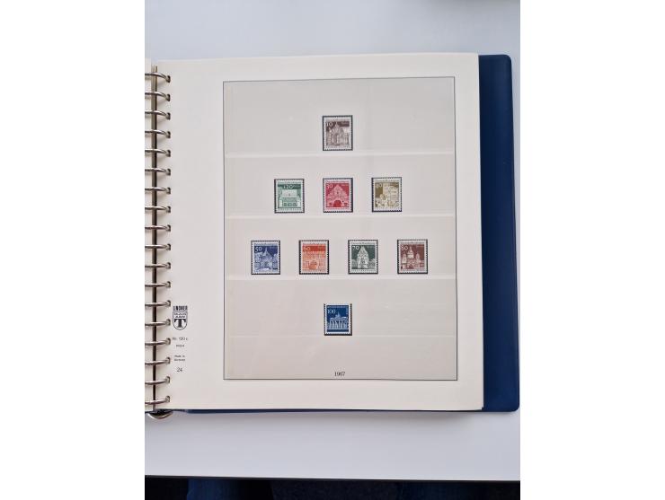 1945/87, vorwiegend postfrische bzw. gestempelte Sammlung, dabei Bund und Berlin doppelt, bis auf wenige jeweils komplett, au