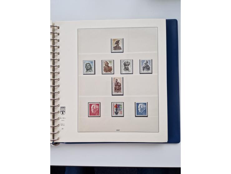 1945/87, vorwiegend postfrische bzw. gestempelte Sammlung, dabei Bund und Berlin doppelt, bis auf wenige jeweils komplett, au