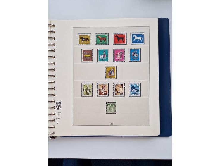 1945/87, vorwiegend postfrische bzw. gestempelte Sammlung, dabei Bund und Berlin doppelt, bis auf wenige jeweils komplett, au