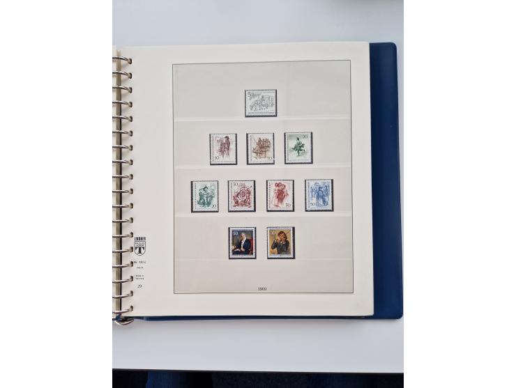 1945/87, vorwiegend postfrische bzw. gestempelte Sammlung, dabei Bund und Berlin doppelt, bis auf wenige jeweils komplett, au