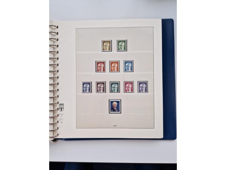 1945/87, vorwiegend postfrische bzw. gestempelte Sammlung, dabei Bund und Berlin doppelt, bis auf wenige jeweils komplett, au