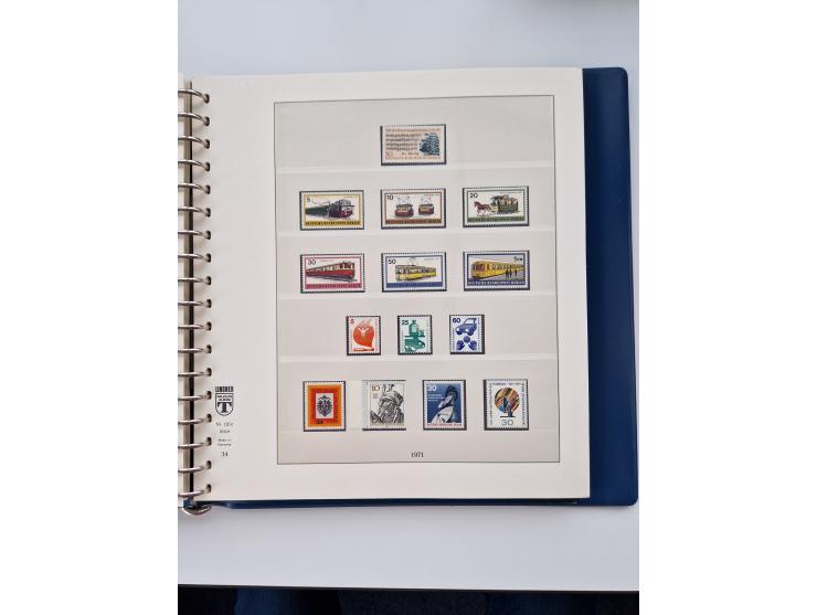 1945/87, vorwiegend postfrische bzw. gestempelte Sammlung, dabei Bund und Berlin doppelt, bis auf wenige jeweils komplett, au