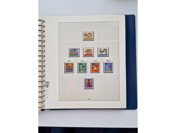 1945/87, vorwiegend postfrische bzw. gestempelte Sammlung, dabei Bund und Berlin doppelt, bis auf wenige jeweils komplett, au