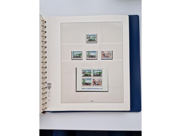 1945/87, vorwiegend postfrische bzw. gestempelte Sammlung, dabei Bund und Berlin doppelt, bis auf wenige jeweils komplett, au