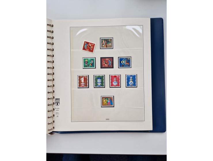 1945/87, vorwiegend postfrische bzw. gestempelte Sammlung, dabei Bund und Berlin doppelt, bis auf wenige jeweils komplett, au