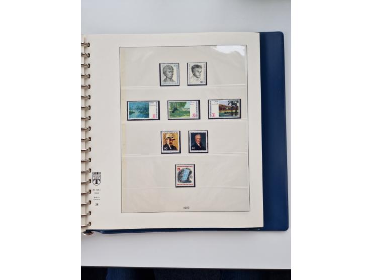 1945/87, vorwiegend postfrische bzw. gestempelte Sammlung, dabei Bund und Berlin doppelt, bis auf wenige jeweils komplett, au