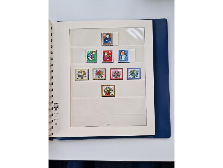 1945/87, vorwiegend postfrische bzw. gestempelte Sammlung, dabei Bund und Berlin doppelt, bis auf wenige jeweils komplett, au