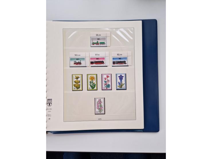 1945/87, vorwiegend postfrische bzw. gestempelte Sammlung, dabei Bund und Berlin doppelt, bis auf wenige jeweils komplett, au