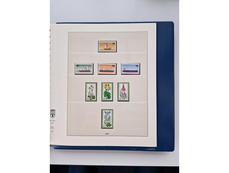 1945/87, vorwiegend postfrische bzw. gestempelte Sammlung, dabei Bund und Berlin doppelt, bis auf wenige jeweils komplett, au