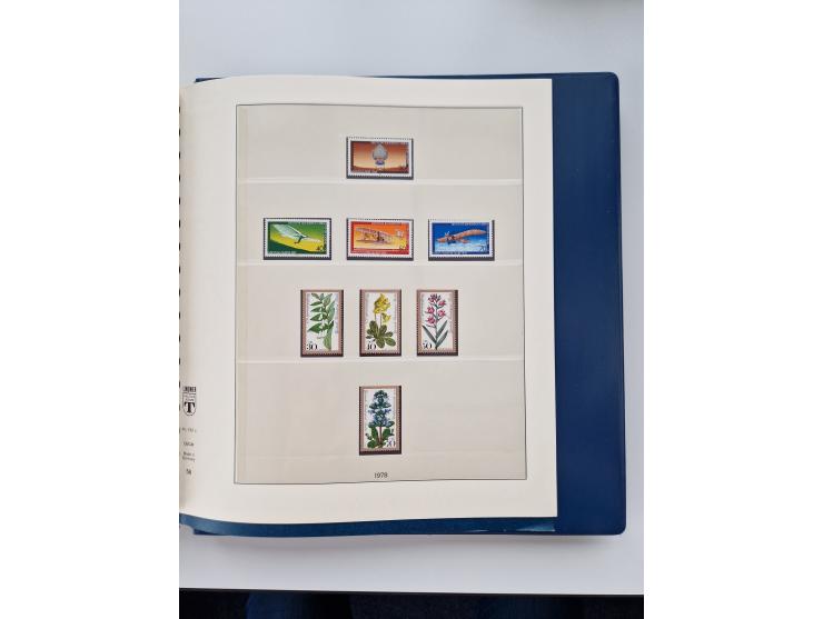 1945/87, vorwiegend postfrische bzw. gestempelte Sammlung, dabei Bund und Berlin doppelt, bis auf wenige jeweils komplett, au