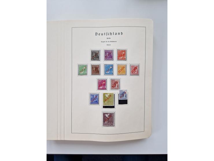 1945/87, vorwiegend postfrische bzw. gestempelte Sammlung, dabei Bund und Berlin doppelt, bis auf wenige jeweils komplett, au