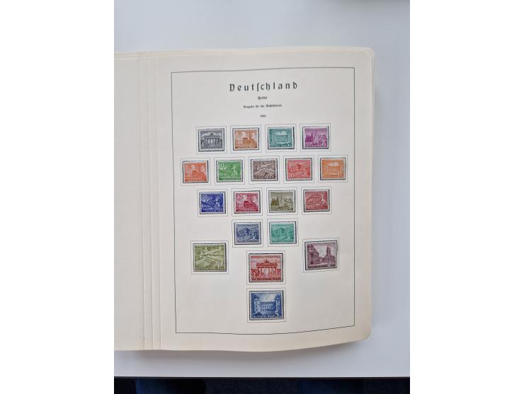 1945/87, vorwiegend postfrische bzw. gestempelte Sammlung, dabei Bund und Berlin doppelt, bis auf wenige jeweils komplett, au