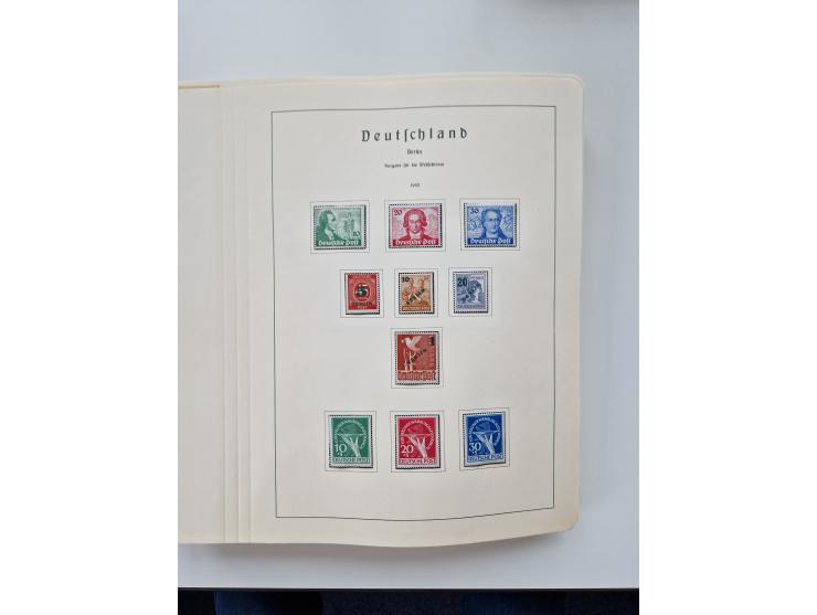 1945/87, vorwiegend postfrische bzw. gestempelte Sammlung, dabei Bund und Berlin doppelt, bis auf wenige jeweils komplett, au