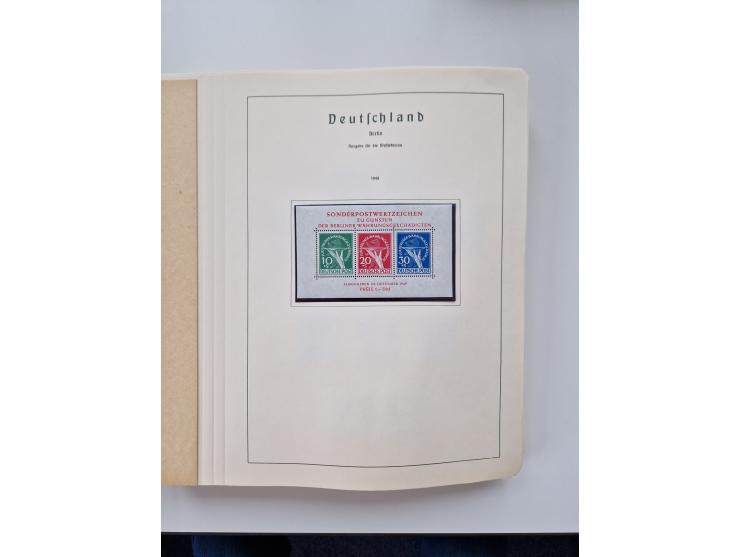 1945/87, vorwiegend postfrische bzw. gestempelte Sammlung, dabei Bund und Berlin doppelt, bis auf wenige jeweils komplett, au
