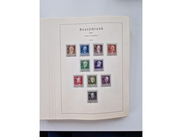 1945/87, vorwiegend postfrische bzw. gestempelte Sammlung, dabei Bund und Berlin doppelt, bis auf wenige jeweils komplett, au