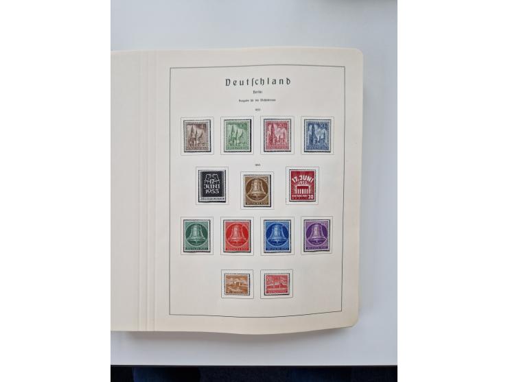 1945/87, vorwiegend postfrische bzw. gestempelte Sammlung, dabei Bund und Berlin doppelt, bis auf wenige jeweils komplett, au