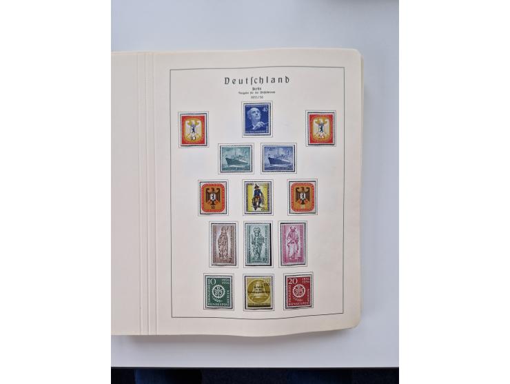 1945/87, vorwiegend postfrische bzw. gestempelte Sammlung, dabei Bund und Berlin doppelt, bis auf wenige jeweils komplett, au