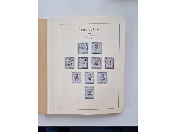1945/87, vorwiegend postfrische bzw. gestempelte Sammlung, dabei Bund und Berlin doppelt, bis auf wenige jeweils komplett, au