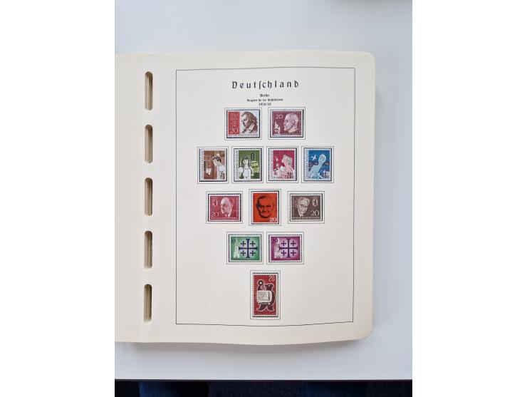 1945/87, vorwiegend postfrische bzw. gestempelte Sammlung, dabei Bund und Berlin doppelt, bis auf wenige jeweils komplett, au