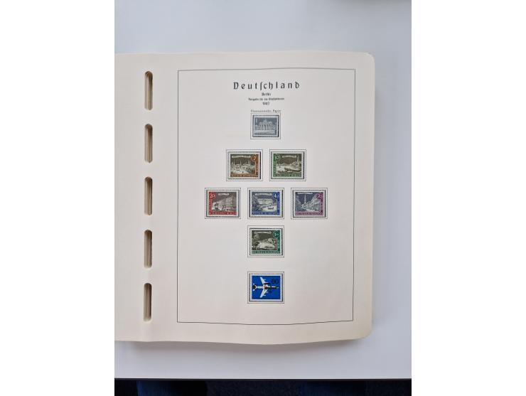 1945/87, vorwiegend postfrische bzw. gestempelte Sammlung, dabei Bund und Berlin doppelt, bis auf wenige jeweils komplett, au