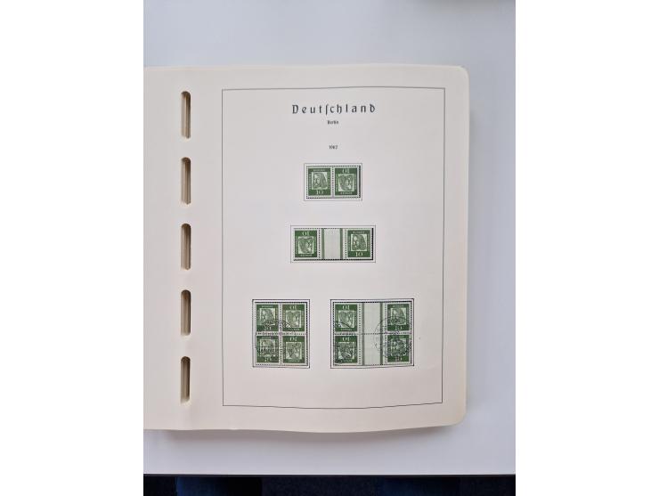 1945/87, vorwiegend postfrische bzw. gestempelte Sammlung, dabei Bund und Berlin doppelt, bis auf wenige jeweils komplett, au