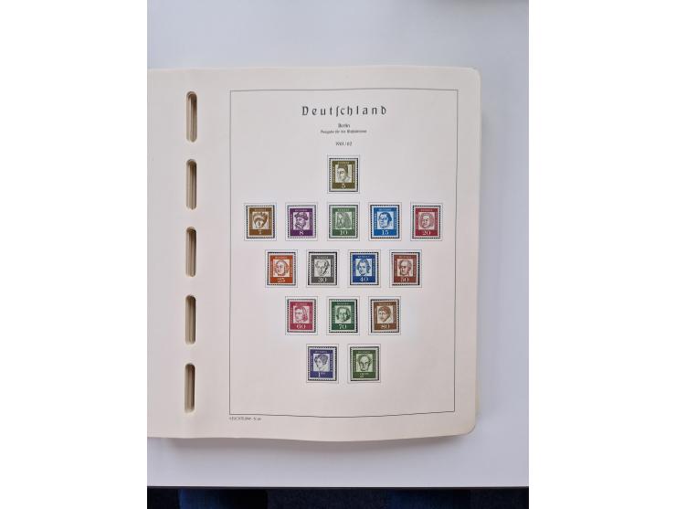 1945/87, vorwiegend postfrische bzw. gestempelte Sammlung, dabei Bund und Berlin doppelt, bis auf wenige jeweils komplett, au