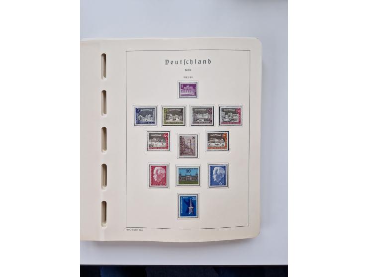 1945/87, vorwiegend postfrische bzw. gestempelte Sammlung, dabei Bund und Berlin doppelt, bis auf wenige jeweils komplett, au