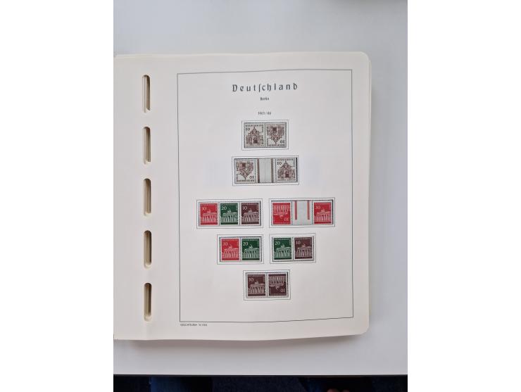 1945/87, vorwiegend postfrische bzw. gestempelte Sammlung, dabei Bund und Berlin doppelt, bis auf wenige jeweils komplett, au