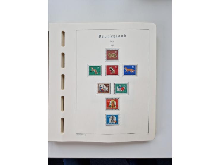 1945/87, vorwiegend postfrische bzw. gestempelte Sammlung, dabei Bund und Berlin doppelt, bis auf wenige jeweils komplett, au